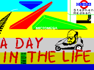 A Day in the Life title screen for ZX Spectrum